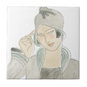 Flapper Mode Sketch Tegeltje (Voorkant)
