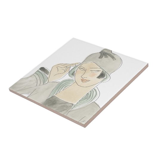 Flapper Mode Sketch Tegeltje (Zijkant)