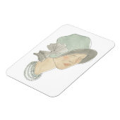 Flapper Mode Sketch - Vrouw met Pet Magneet (Linkerzijde)