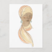 Flapper Mode Sketch - Vrouw met Scarf Briefkaart (Voorkant)