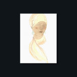 Flapper Mode Sketch - Vrouw met Scarf Canvas Afdruk<br><div class="desc">Flapper Mode Sketches III van June Erica Vess. | 139027D</div>