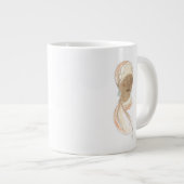 Flapper Mode Sketch - Vrouw met Scarf Grote Koffiekop (Voorkant rechts)