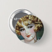 Flapper Painting Ronde Button 5,7 Cm (Voorkant /achterkant)