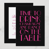 Flapper Plezier - 21e verjaardagsuitnodiging Kaart (Voorkant / Achterkant)