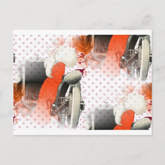 flapper polkadots briefkaart (Voorkant)