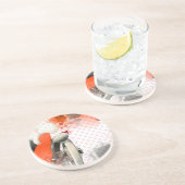 flapper polkadots zandsteen onderzetter (Zijkant)