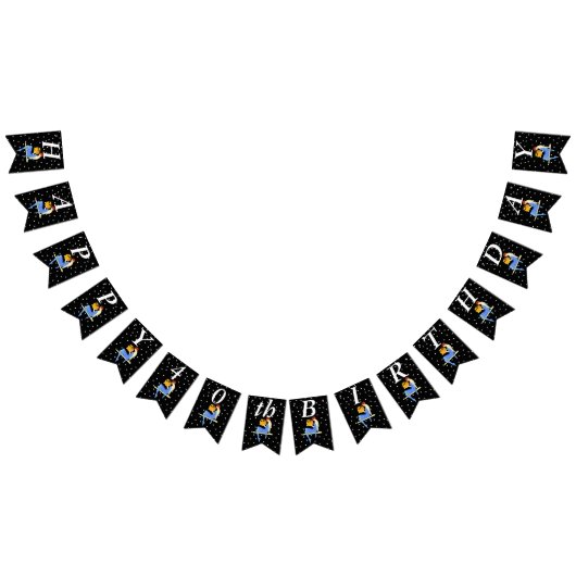 Flapper Red Hair op Shelf White Stars Birthday Vlaggetjes (Alle)