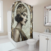 Flapper Roaring 20s Shower Curtain Douchegordijn (In situ)