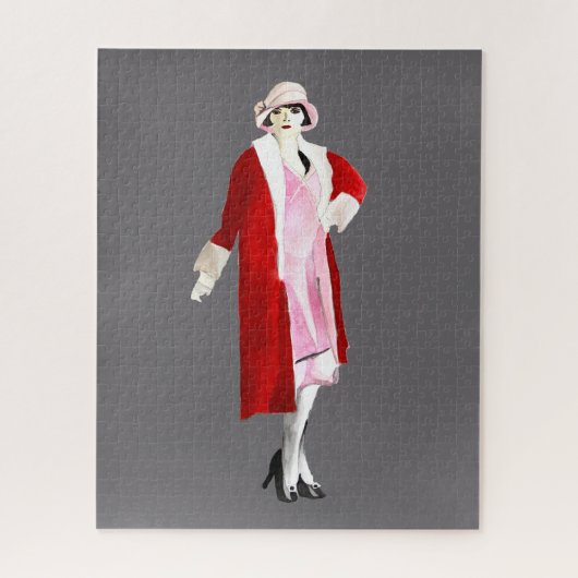 Flapper roaring twenties mode legpuzzel (Verticaal)