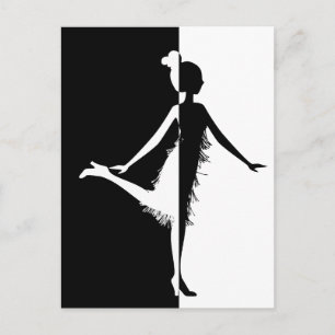 Flapper Silhouette Briefkaart