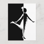 Flapper Silhouette Briefkaart (Voorkant)