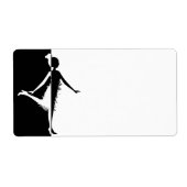 Flapper Silhouette Etiket (Voorkant)