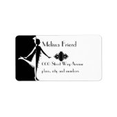 Flapper Silhouette Etiket (Voorkant)
