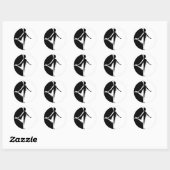 Flapper Silhouette Ronde Sticker (Vel)