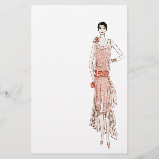 Flapper Stationery uit 1920 Briefpapier (Voorkant)