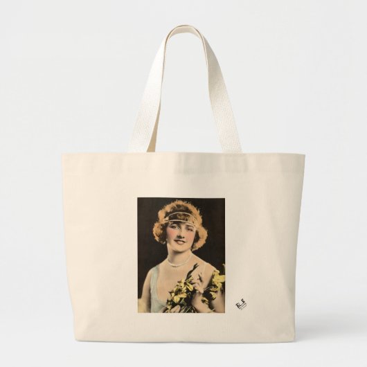 Flapper uit de jaren 1920 grote tote bag (Voorkant)