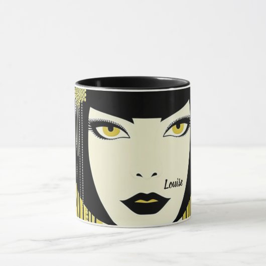 Flapper uit de jaren 20. Gepersonaliseerd Mok (Midden)