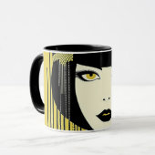 Flapper uit de jaren 20. Gepersonaliseerd Mok (Voorkant links)