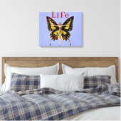 Flapper Vlinder Leyendecker Vrouw Illustratie Canvas Afdruk (Insitu (Slaapkamer))