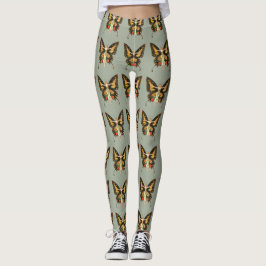 Flapper Vlinder Leyendecker Vrouw Illustratie Leggings