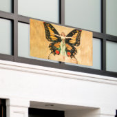 Flapper Vlinder Leyendecker Vrouw Illustratie Spandoek (Buitenkant Gebouw)