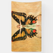 Flapper Vlinder Leyendecker Vrouw Illustratie Spandoek (Verticaal)
