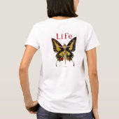 Flapper Vlinder Leyendecker Vrouw Illustratie T-shirt (Achterkant)