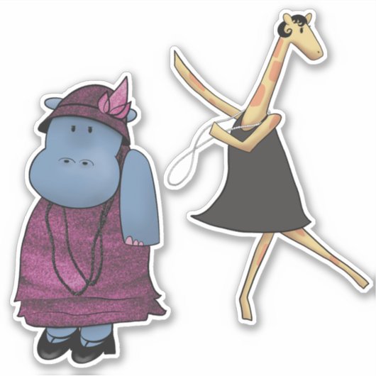 Flapper vrienden sticker (Voorkant)