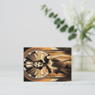 Flapper Woman, Art Deco, Vol 2 - Spelkaart Notitiekaartje