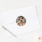 Flapper Woman Roaring Twenties Glamour Ronde Sticker (Envelop)