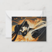 Flapper women, art deco, vol. 3 - Spelkaart Notitiekaartje (Voorkant)