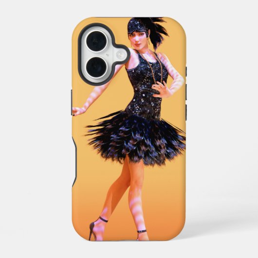 Flapperdansen vintage iPhone 16 hoesje (Achterkant)