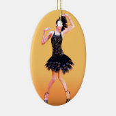 Flapperdansen vintage keramisch ornament (Rechts)