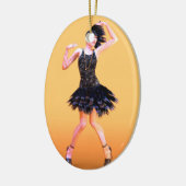 Flapperdansen vintage keramisch ornament (Links)