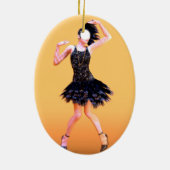 Flapperdansen vintage keramisch ornament (Achterkant)