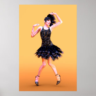 Flapperdansen vintage poster