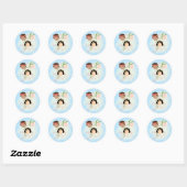 Flappermeisjes roaring twenties ronde sticker (Vel)
