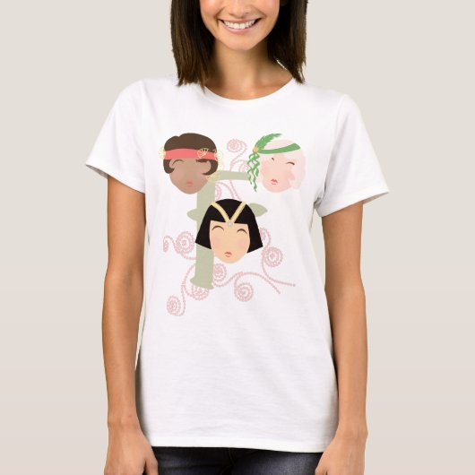 Flappermeisjes roaring twenties t-shirt (Voorkant)