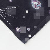 Flappers Lady Glam Black en grijs design Fleece Deken (Hoek)