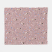 Flappers Lady Glam Fun Roze design Fleece Deken (Voorkant (Horizontaal))