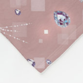 Flappers Lady Glam Fun Roze design Fleece Deken (Hoek)