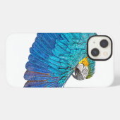 Flapping Blue and Yellow Macaw iPhone Hoesje (Achterkant horizontaal)