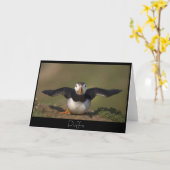 Flapping Puffin Kaart (Gele Bloem)