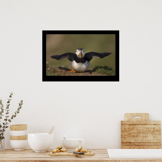 Flapping Puffin Poster (Keuken)