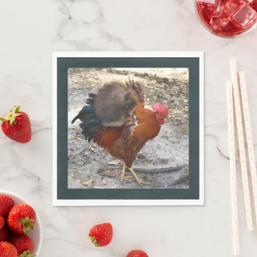 Flapping Rooster Napkins Servet (Insitu)