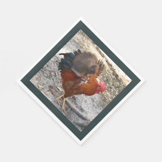 Flapping Rooster Napkins Servet (Hoek)