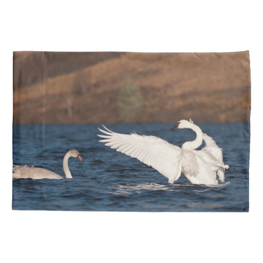 Flapping Swan Kussensloop (Achterkant-Links)