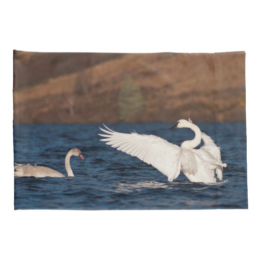 Flapping Swan Kussensloop (Achterkant-Rechts)