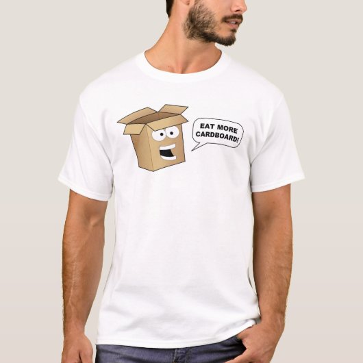 Flappy zegt "eet meer karton" t-shirt (Voorkant)