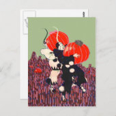 Flard van de Pompoen van de clown Stealing Briefkaart (Voorkant / Achterkant)